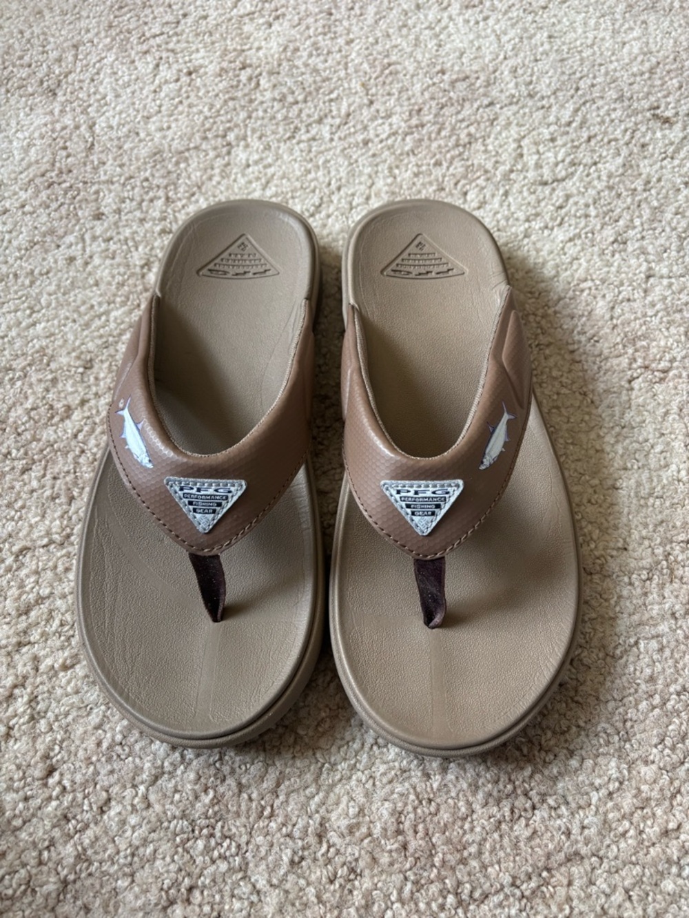 Brown Columbia Flip Flop Sandals